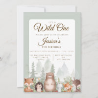 Einladung von Wäldern zum Geburtstag | Wild One zu