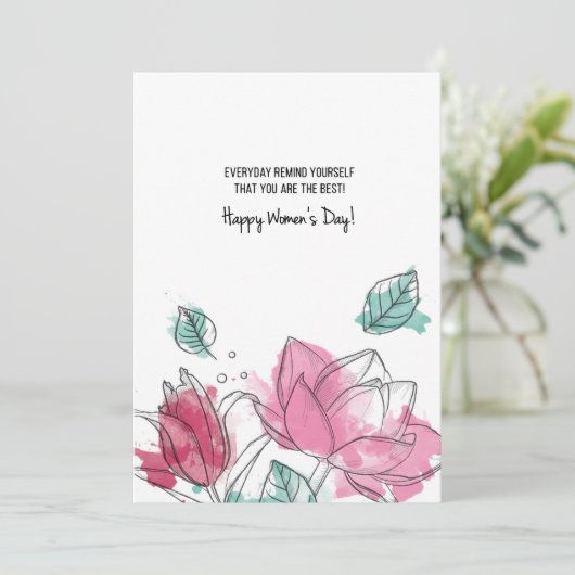 Einladung von Wasserfarben (Stehend Vorderseite)