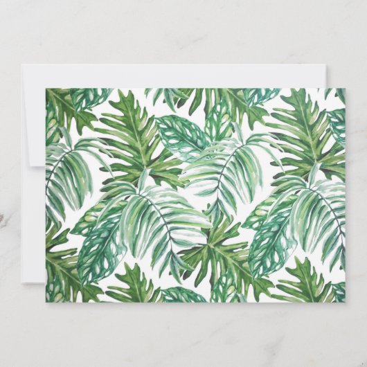 Einladung von Wasserfarben-Junglebewesen (Löwe) (Rückseite)