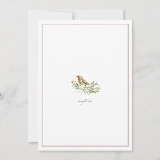 Einladung von Wasserfarben-Vögeln (Rückseite)