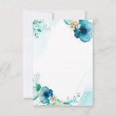 Einladung von Watecolor mit Blumenrahmen (Rückseite)