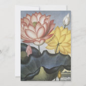 Einladung von Water Lilly Floral Wedding (Rückseite)