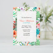 Einladung von Watercolor Flamingos (Stehend Vorderseite)