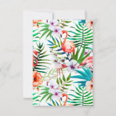 Einladung von Watercolor Flamingos (Rückseite)