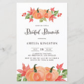 Einladung von Watercolor Pumpkin Fall Bridal Brunc (Vorderseite)