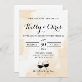 Einladung von Wedding Wine Glasses (Vorne/Hinten)