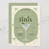 Einladung von Weenies und Tinis Martini Bacheloret (Vorne/Hinten)