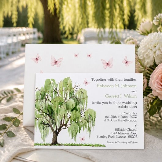 Einladung von Weeping Willow Wedding