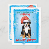 Einladung von Weihnachten Bernese Mountain Hund (Vorne/Hinten)