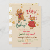 Einladung von Weihnachten-Lebkuchen-Gender (Vorne/Hinten)