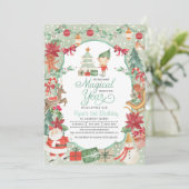 Einladung von Weihnachtself zum Geburtstag (Stehend Vorderseite)