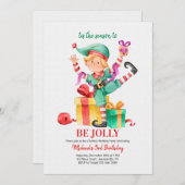 Einladung von Weihnachtselfen (Vorne/Hinten)