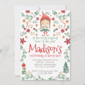 Einladung von Weihnachtselfen (Vorderseite)