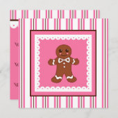 Einladung von Weihnachtsgingerbrot (Vorne/Hinten)