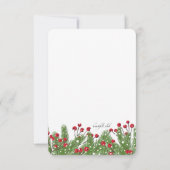 Einladung von Weihnachtskiefern und Bereren (Rückseite)