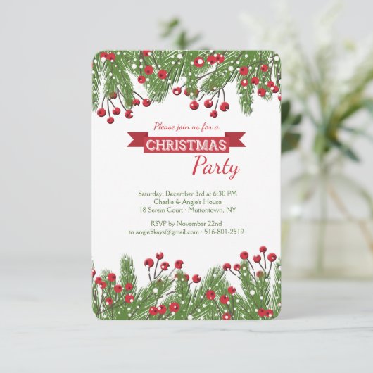 Einladung von Weihnachtskiefern und Bereren (Stehend Vorderseite)