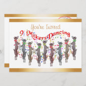 Einladung von Weihnachtsziegen (Vorne/Hinten)