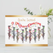 Einladung von Weihnachtsziegen (Stehend Vorderseite)