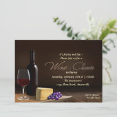 Einladung von Wein und Käse (Stehend Vorderseite)