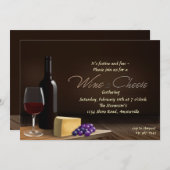 Einladung von Wein und Käse (Vorne/Hinten)