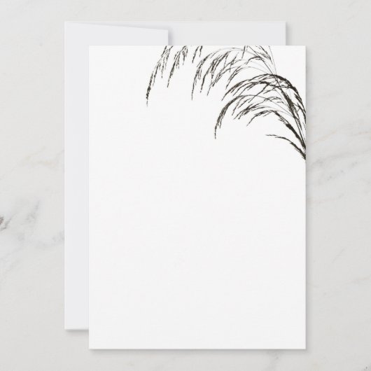 Einladung von Weiß und Schwarz zur Hochzeit (Vorderseite)