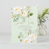 Einladung von weißen Kamelien-Blume (Stehend Vorderseite)