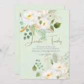 Einladung von weißen Kamelien-Blume (Vorne/Hinten)