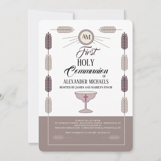 Einladung von Weizenrahmen (Vorderseite)