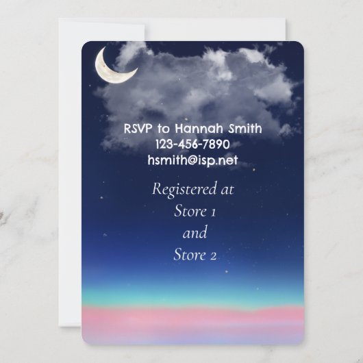 Einladung von Welpen in der Wolkendusche (Rückseite)