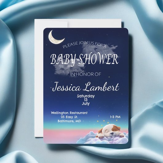 Einladung von Welpen in der Wolkendusche