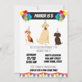 Einladung von Welpen zum Geburtstag (Vorderseite)