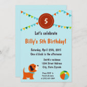 Einladung von Welpen zum Geburtstag (Vorne/Hinten)