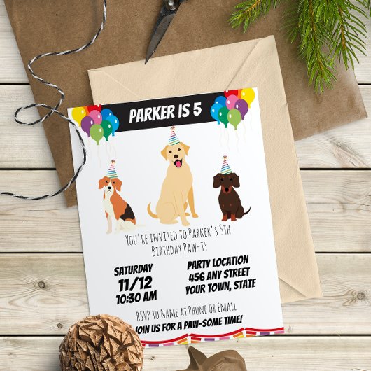 Einladung von Welpen zum Geburtstag