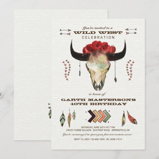 Einladung von Western (Vorne/Hinten)