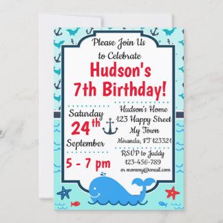 Einladung von Whale Birthday