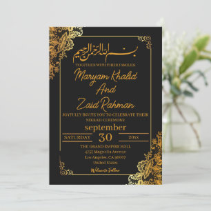 Einladung von White and Gold Nikkah