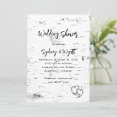 Einladung von White Birch Bark Polterabend (Stehend Vorderseite)