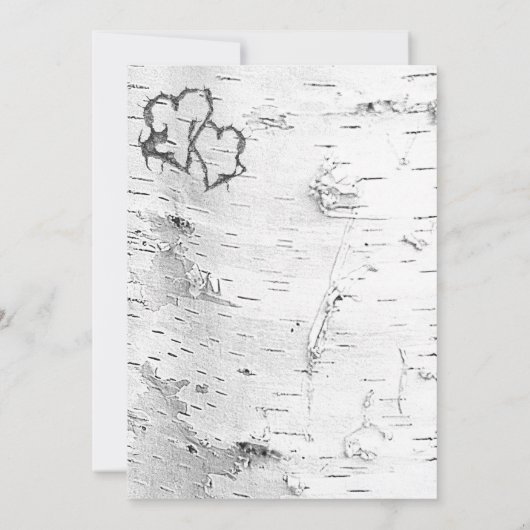 Einladung von White Birch Bark Polterabend (Rückseite)