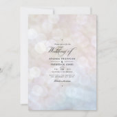 Einladung von White Bokeh zur Hochzeit (Vorderseite)