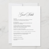 Einladung von White Bokeh zur Hochzeit (Rückseite)