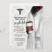 Einladung von White Coat Medical School Abschluss (Vorne/Hinten)