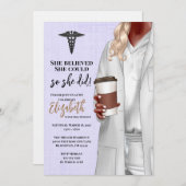 Einladung von White Coat Medical School Abschluss (Vorne/Hinten)