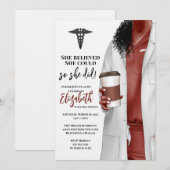 Einladung von White Coat Medical School Abschluss (Vorne/Hinten)