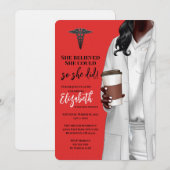 Einladung von White Coat Medical School Abschluss (Vorne/Hinten)