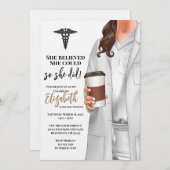 Einladung von White Coat Medical School Abschluss (Vorne/Hinten)