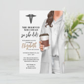 Einladung von White Coat Medical School Abschluss (Stehend Vorderseite)