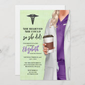 Einladung von White Coat Medical School Abschluss (Vorne/Hinten)