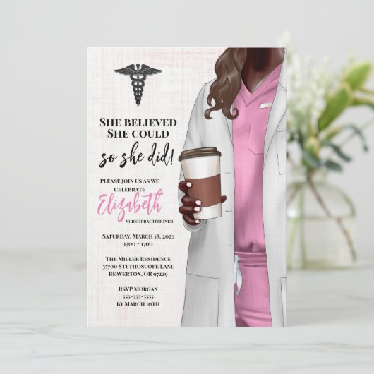 Einladung von White Coat Medical School Abschluss (Stehend Vorderseite)