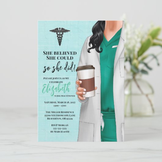 Einladung von White Coat Medical School Abschluss (Stehend Vorderseite)