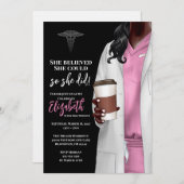 Einladung von White Coat Medical School Abschluss (Vorne/Hinten)